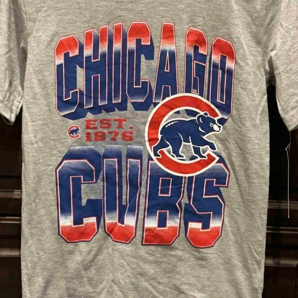 Chicago Cubs Kids Gray T-Shirt MLB BOYS LARGE